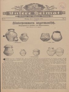 Unsere Heimat. Beilage zur K&ouml;sliner Zeitung Nr. 5/1930
