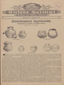 Unsere Heimat. Beilage zur Kösliner Zeitung Nr. 5/1930