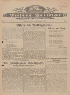 Unsere Heimat. Beilage zur Kösliner Zeitung Nr. 8/1930