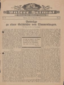 Unsere Heimat. Beilage zur Kösliner Zeitung Nr. 24/1927