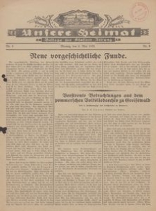 Unsere Heimat. Beilage zur K&ouml;sliner Zeitung Nr. 9/1929