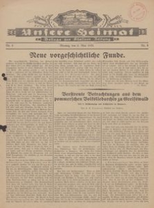 Unsere Heimat. Beilage zur Kösliner Zeitung Nr. 9/1929