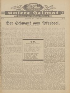 Unsere Heimat. Beilage zur Kösliner Zeitung Nr. 9/1931