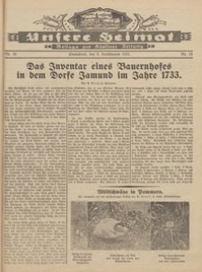 Unsere Heimat. Beilage zur K&ouml;sliner Zeitung Nr. 18/1931