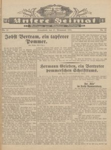 Unsere Heimat. Beilage zur K&ouml;sliner Zeitung Nr. 21/1931