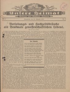 Unsere Heimat. Beilage zur K&ouml;sliner Zeitung Nr. 2/1929