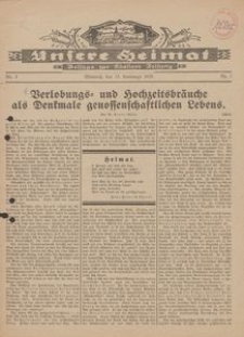 Unsere Heimat. Beilage zur Kösliner Zeitung Nr. 3/1929