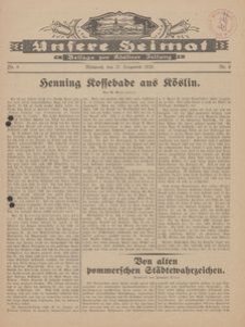 Unsere Heimat. Beilage zur K&ouml;sliner Zeitung Nr. 6/1929