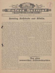 Unsere Heimat. Beilage zur Kösliner Zeitung Nr. 6/1929