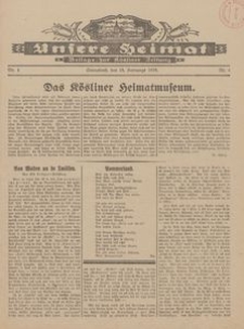Unsere Heimat. Beilage zur K&ouml;sliner Zeitung Nr. 4/1928