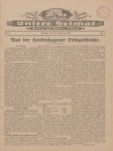 Unsere Heimat. Beilage zur Kösliner Zeitung Nr. 6/1928