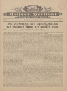 Unsere Heimat. Beilage zur K&ouml;sliner Zeitung Nr. 14/1928