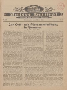 Unsere Heimat. Beilage zur Kösliner Zeitung Nr. 19/1928