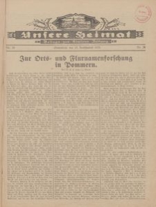 Unsere Heimat. Beilage zur K&ouml;sliner Zeitung Nr. 20/1928