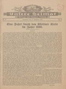 Unsere Heimat. Beilage zur K&ouml;sliner Zeitung Nr. 25/1928