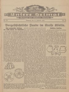 Unsere Heimat. Beilage zur K&ouml;sliner Zeitung Nr. 26/1928