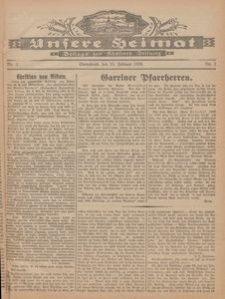 Unsere Heimat. Beilage zur Kösliner Zeitung Nr. 3/1926