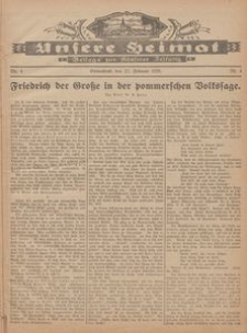 Unsere Heimat. Beilage zur Kösliner Zeitung Nr. 4/1926