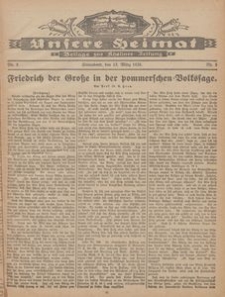 Unsere Heimat. Beilage zur K&ouml;sliner Zeitung Nr. 5/1926