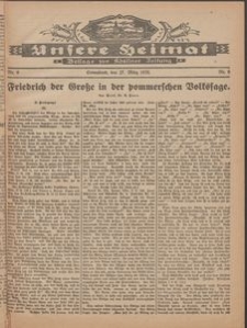 Unsere Heimat. Beilage zur Kösliner Zeitung Nr. 6/1926