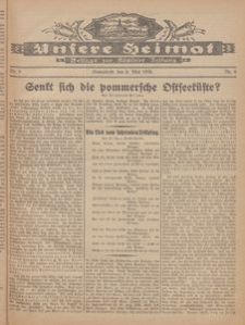 Unsere Heimat. Beilage zur Kösliner Zeitung Nr. 9/1926
