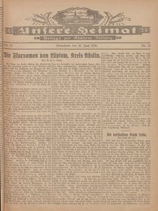 Unsere Heimat. Beilage zur Kösliner Zeitung Nr. 12/1926
