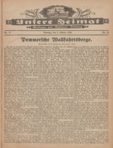 Unsere Heimat. Beilage zur K&ouml;sliner Zeitung Nr. 18/1926