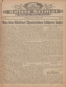 Unsere Heimat. Beilage zur K&ouml;sliner Zeitung Nr. 19/1926