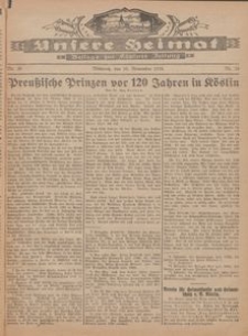 Unsere Heimat. Beilage zur K&ouml;sliner Zeitung Nr. 20/1926