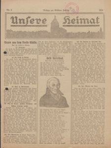 Unsere Heimat. Beilage zur Kösliner Zeitung Nr. 2/1924