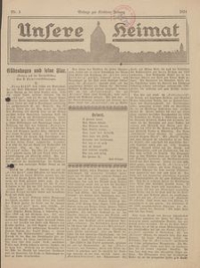 Unsere Heimat. Beilage zur K&ouml;sliner Zeitung Nr. 3/1924