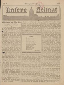Unsere Heimat. Beilage zur Kösliner Zeitung Nr. 3/1924