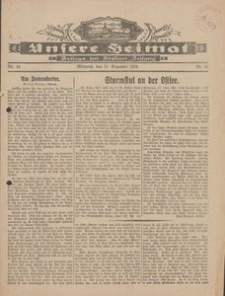 Unsere Heimat. Beilage zur K&ouml;sliner Zeitung Nr. 14/1924