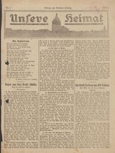 Unsere Heimat. Beilage zur Kösliner Zeitung Nr. 1/1923