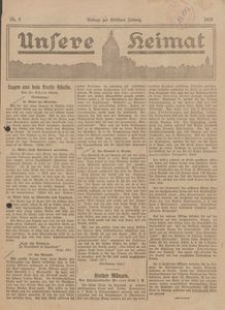 Unsere Heimat. Beilage zur K&ouml;sliner Zeitung Nr. 5/1923