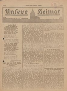 Unsere Heimat. Beilage zur K&ouml;sliner Zeitung Nr. 6/1923