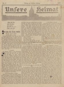 Unsere Heimat. Beilage zur K&ouml;sliner Zeitung Nr. 11/1923