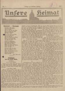 Unsere Heimat. Beilage zur K&ouml;sliner Zeitung Nr. 3/1922