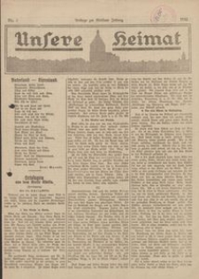 Unsere Heimat. Beilage zur Kösliner Zeitung Nr. 3/1922