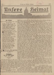 Unsere Heimat. Beilage zur K&ouml;sliner Zeitung Nr. 5/1922