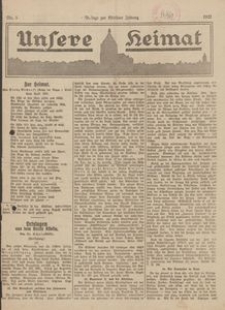 Unsere Heimat. Beilage zur Kösliner Zeitung Nr. 5/1922