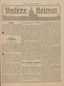 Unsere Heimat. Beilage zur K&ouml;sliner Zeitung Nr. 8/1922