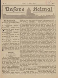 Unsere Heimat. Beilage zur Kösliner Zeitung Nr. 10/1922