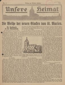 Unsere Heimat. Beilage zur K&ouml;sliner Zeitung Nr. 11/1922