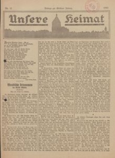 Unsere Heimat. Beilage zur K&ouml;sliner Zeitung Nr. 12/1922
