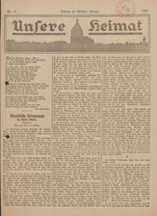 Unsere Heimat. Beilage zur Kösliner Zeitung Nr. 12/1922