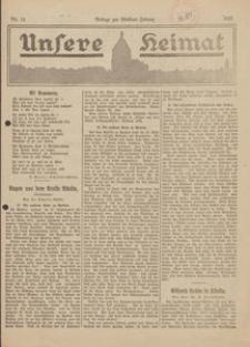 Unsere Heimat. Beilage zur K&ouml;sliner Zeitung Nr. 14/1922