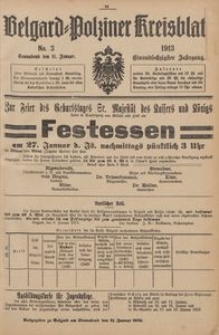 Belgard-Polziner Kreisblatt, 1913, Nr 3