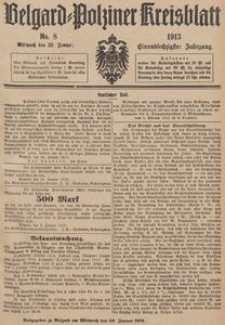 Belgard-Polziner Kreisblatt, 1913, Nr 8