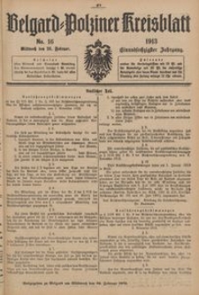 Belgard-Polziner Kreisblatt, 1913, Nr 16